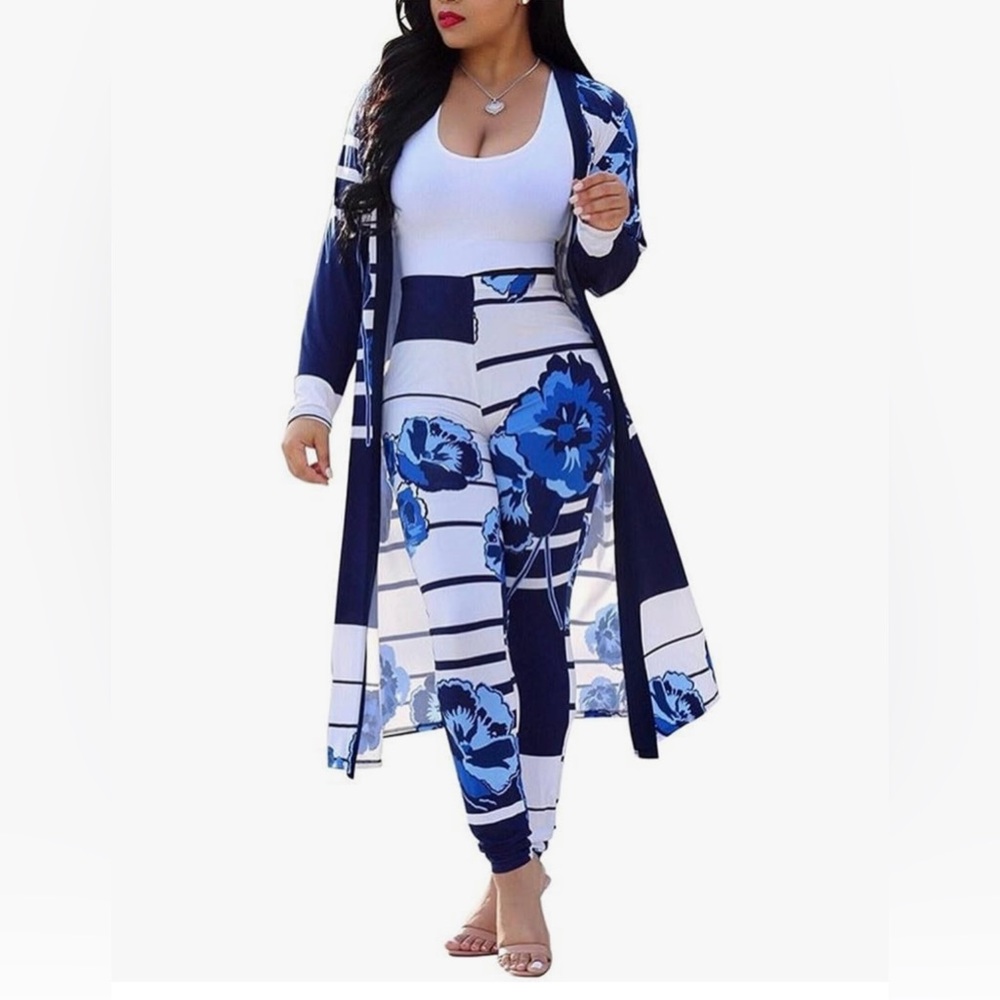 Maxi cardigan pant set
